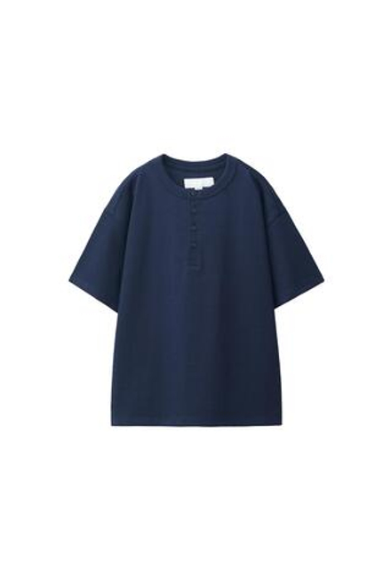 ZARA ПОЛО С ВОРОТНИКОМ-СТОЙКОЙ, МОРСКОЙ СИНИЙ