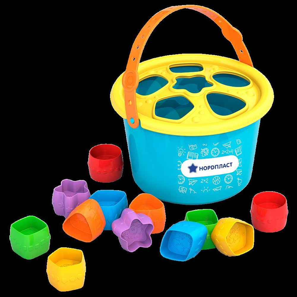 Дидактическая игрушка Ведро-сортер (Нордпласт)