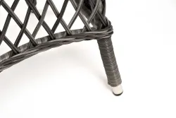 "Алиса" кофейный комплект из искусственного ротанга, цвет графит