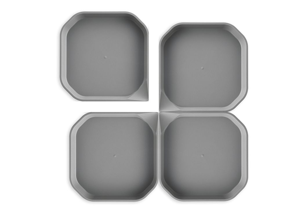 Fun2 Play Лоток для активных игр серый, 25 x 25 x 2,5см., 4 шт.