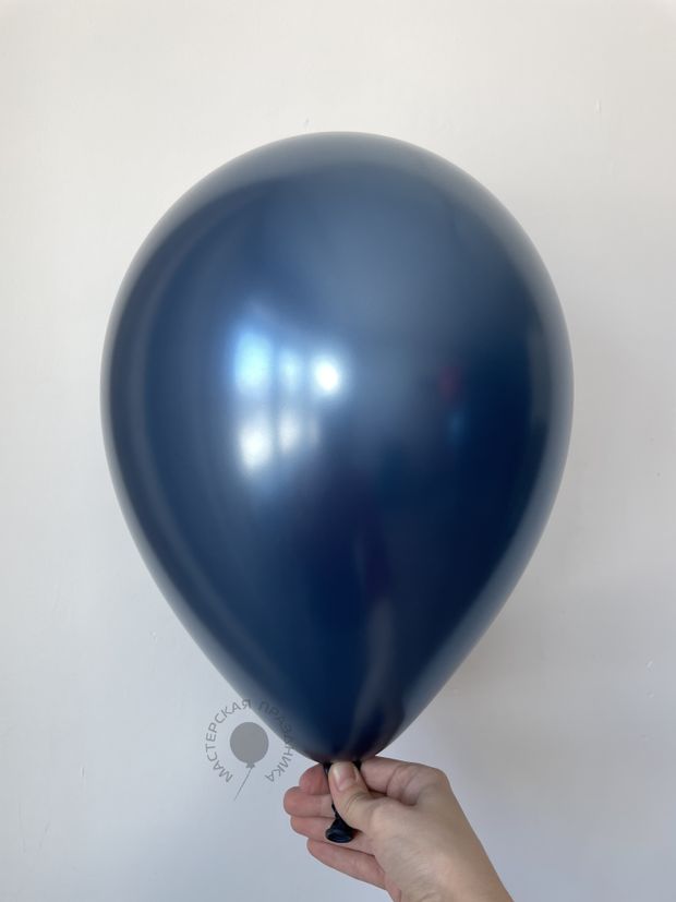 M Шар 12"/30 см, металлик, синий темный/Navy Flag Blue (Everts)