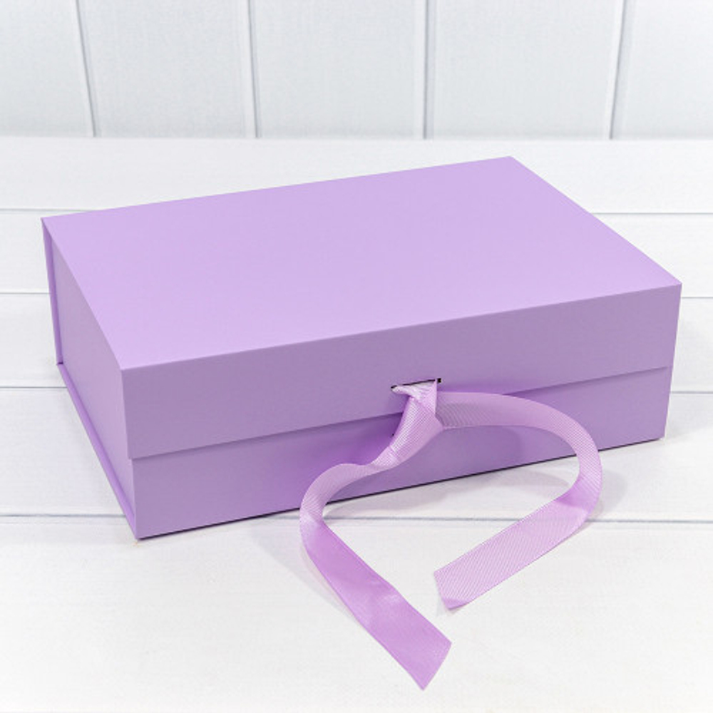 Коробка сборная 28.2х20х9.2 см на магнитах (Сиреневый)