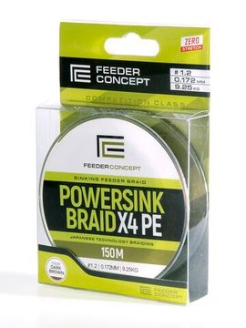Леска плетёная Feeder Concept POWERSINK Dark Brown 150 м, 0,17 мм
