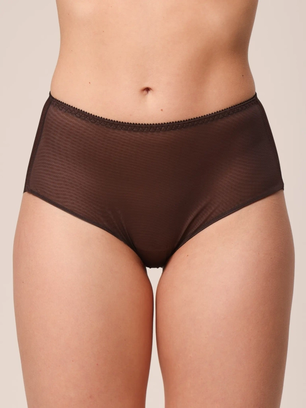 Трусы Zebra слипы с высокой линией талии (шоколад)
