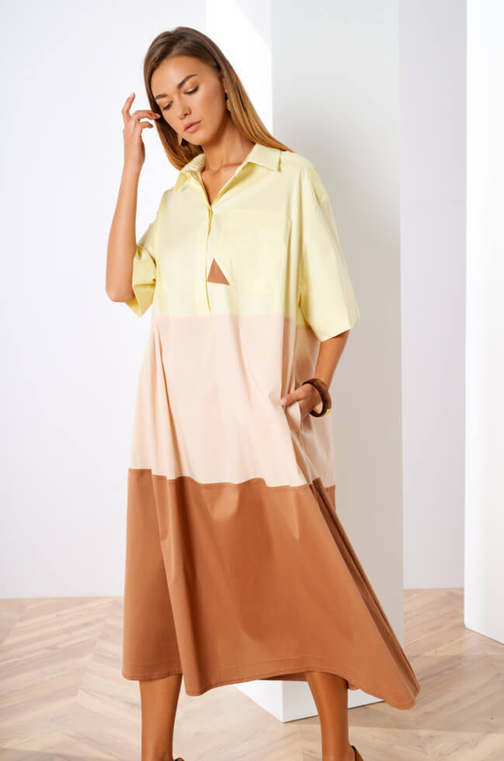 51290 Платье женское (триколор)