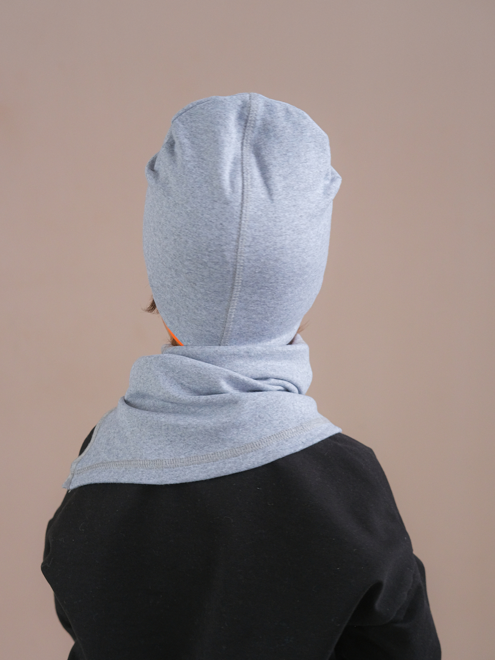 Снуд трикотажный (Серый меланж)