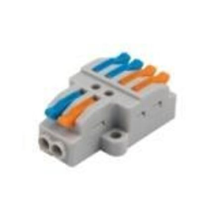 Клемма СМК 2х2 проходная разветвительная 2 полюса, с монтажной площадкой (1 ввод, 2 вывода на полюс)