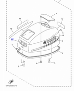 Наклейка 9.9 л.с. Yamaha 63V-42678-40-00