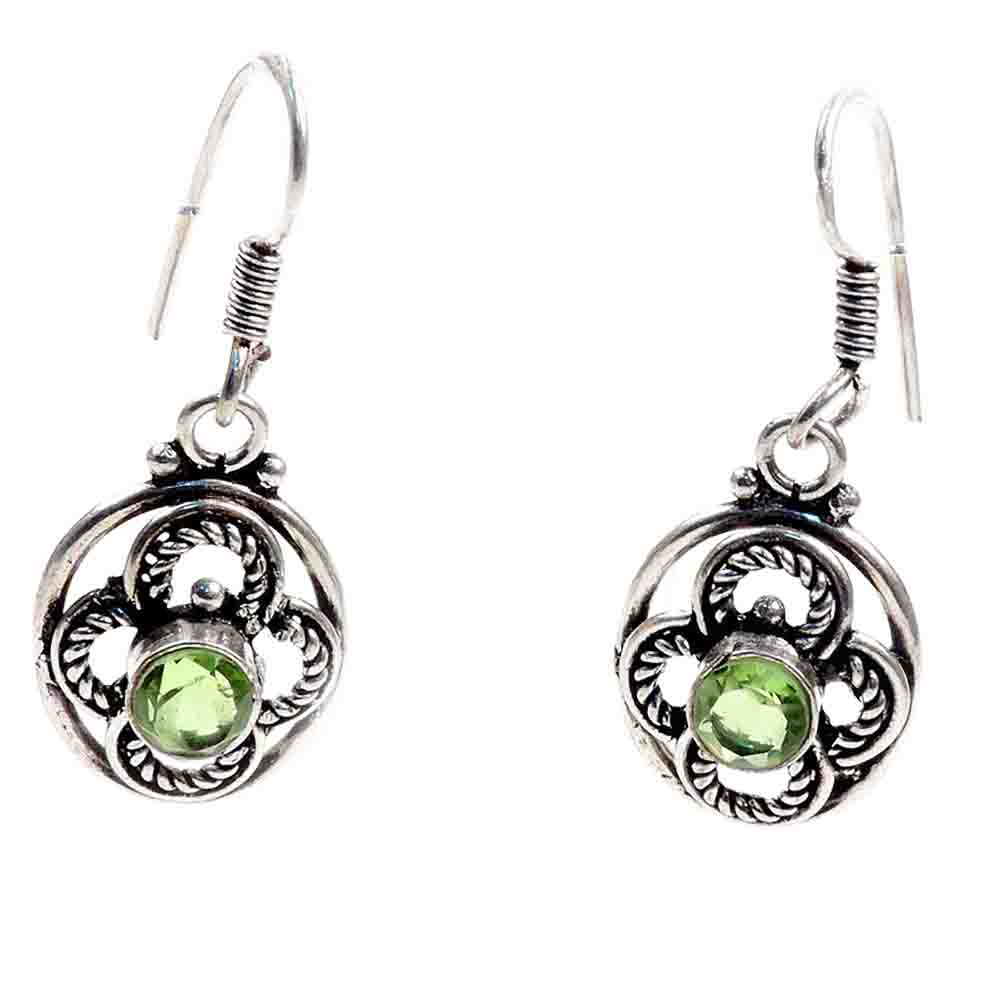 Серьги "Алевтина" хризолит