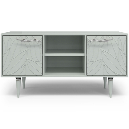 Тумба под ТВ Арт Колор leaves 117см Классик Сильвер Серый дым
