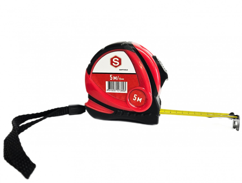 Рулетка 5 м х 19 мм с прорезиненным корпусом Premium