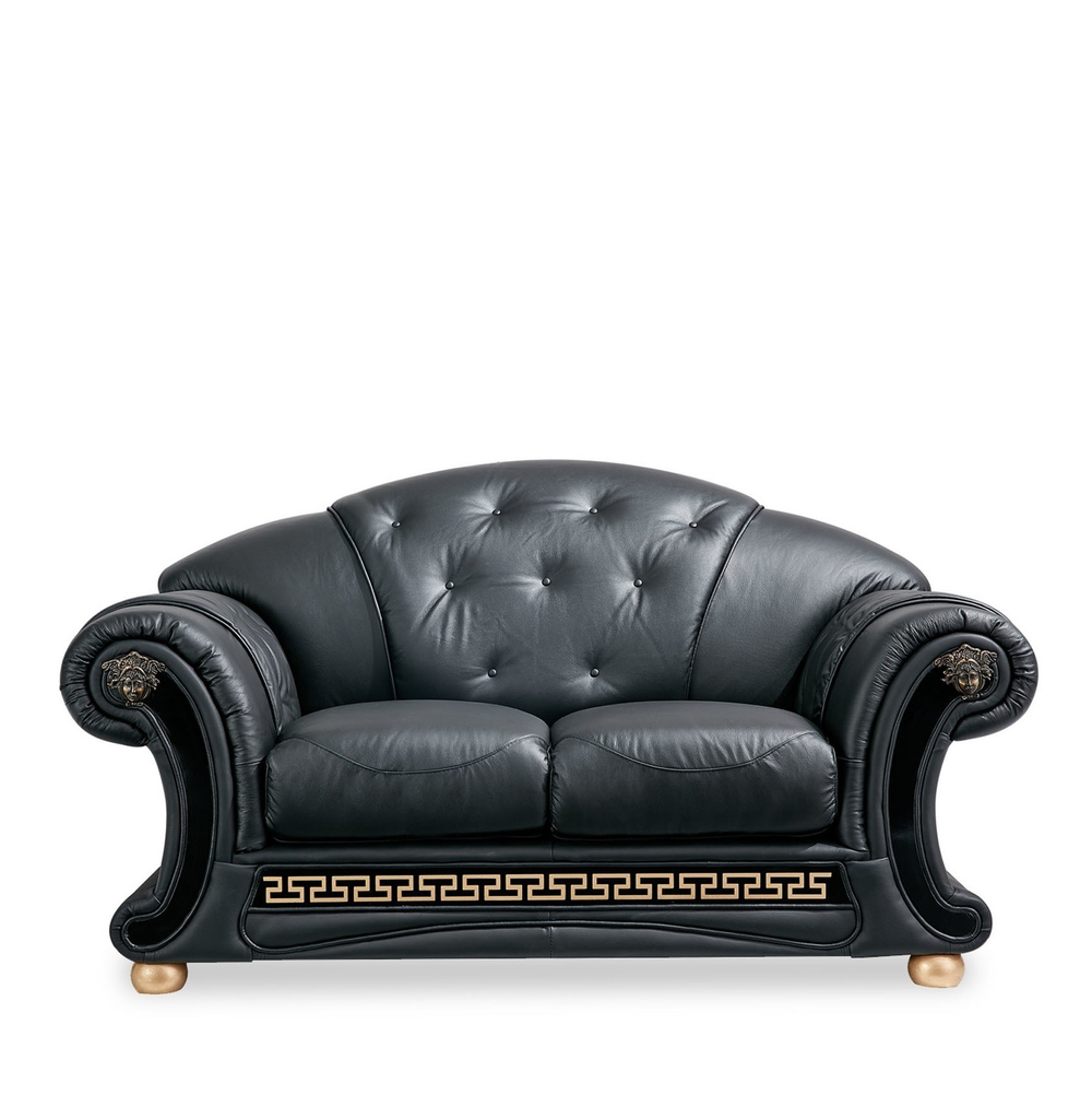 Диван Versace 2-х местный лавсит черный