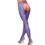 Колготки в мелкую сетку с открытыми ягодицами (Размер: S-M-L) (Цвет: розовый)