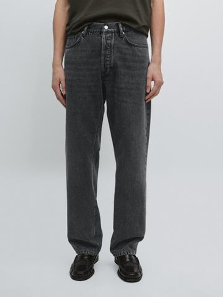 Massimo Dutti Джинсы прямого кроя, серый