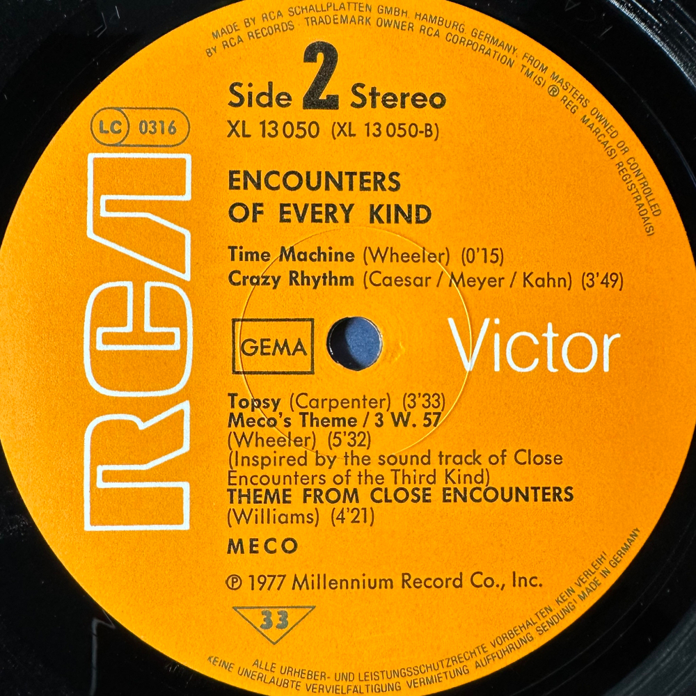 Meco ‎– Encounters Of Every Kind (Германия 1978г.)