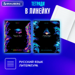Тетради предметные комплект 12 ПРЕДМЕТОВ 48 л. глянцевый УФ-лак BRAUBERG "BLUR" (2 штуки в упаковке)