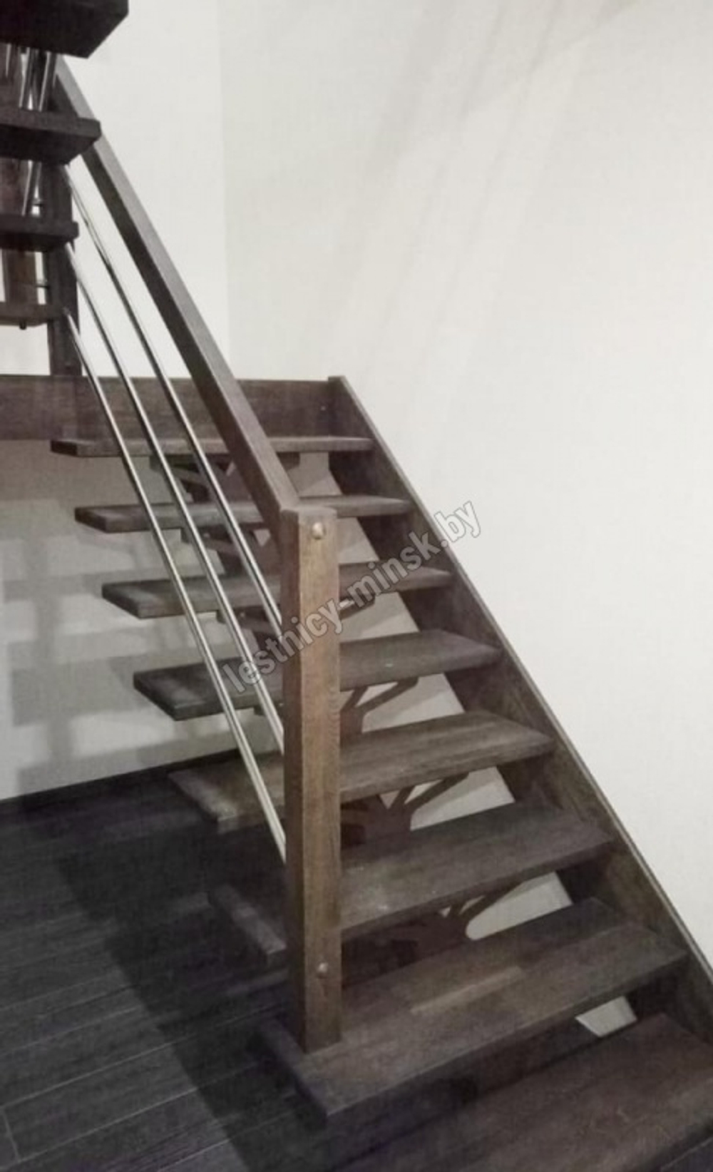 Ограждение для прямой лестницы MONO, h225 см, Тринити
