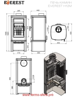 Печь-камин EVEREST Н12М