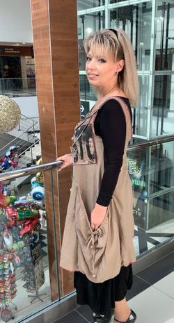 Двойной сарафан-платье и блузон