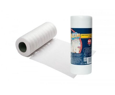 Салфетки для уборки York Azur универсальные вискоза полиэфир белые 21х24см (в рулоне 60шт.) (комплект из 2 шт)