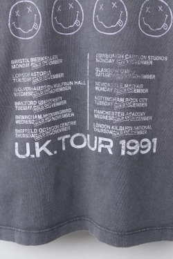 ZARA ФУТБОЛКА С ПРИНТОМ NIRVANA ®, СЕРЫЙ