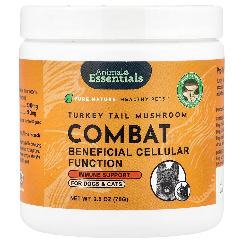 Animal Essentials, трутовик разноцветный, грибной гриб, для собак и кошек, 70 г (2,5 унции)