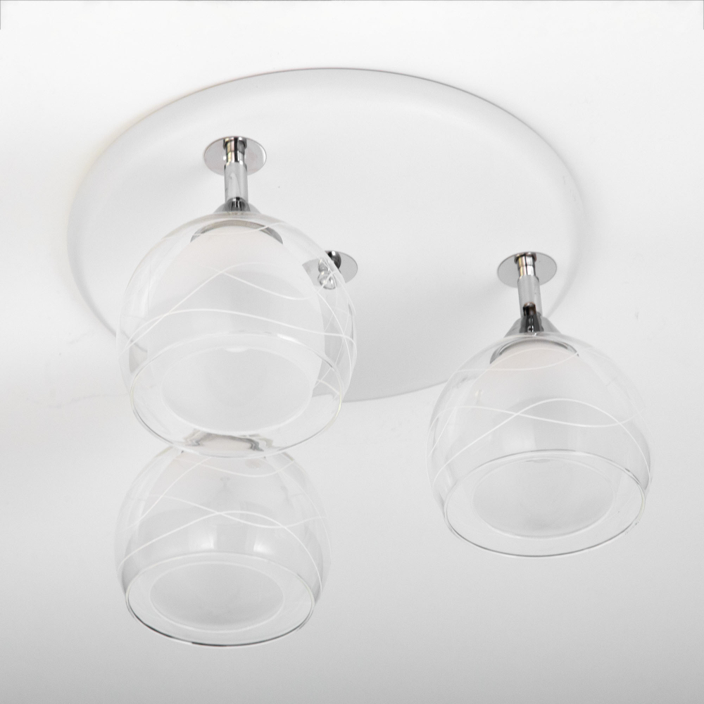 Citilux Самба CL158131 Люстра с поворотными плафонами Белая Хром