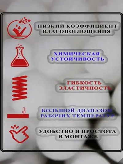 Вилатерм 8 мм x 24 м Жгут теплоизоляционный сплошной