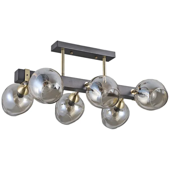 Люстра потолочная ILLUMICO E14 IL9736-6CSQ-79 BK AB