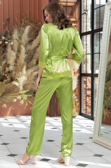 Пижама шелковая с брюками Mia-Amore VALENTINO 7246 мохито