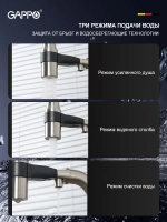 Смеситель для кухни с подключением к фильтру Gappo G4398-85