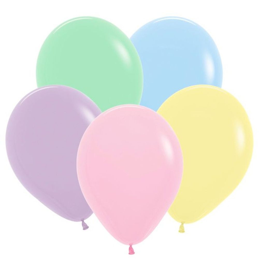 Воздушные шары Sempertex, цвет 600, макарунс ассорти, 100 шт. размер 12&quot;