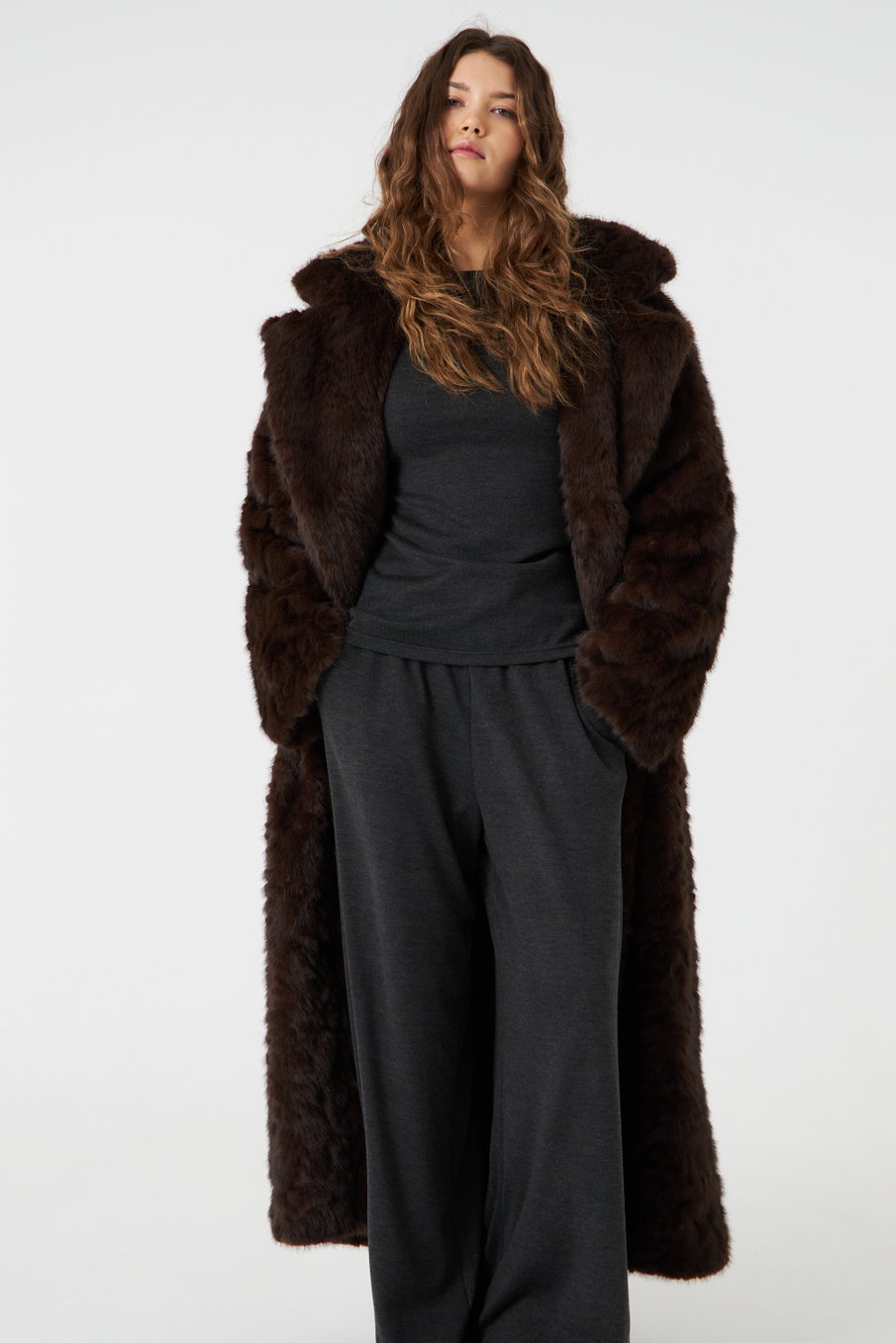 Комплект шуба с шапкой long