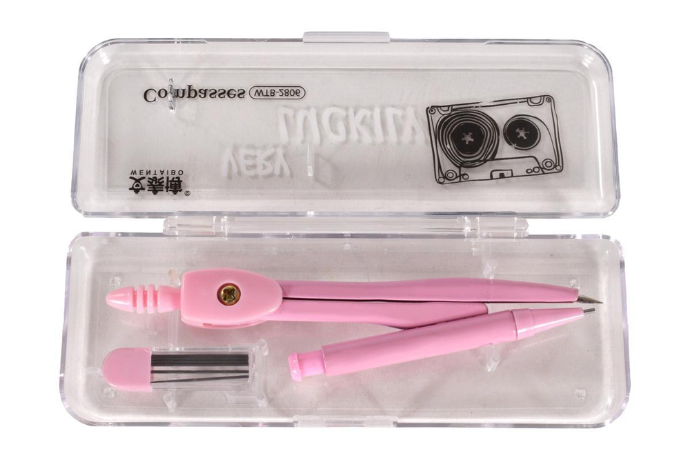 Циркуль-автомат "Teens" цветной,+ стержни, в пенале, 3-4 вида микс