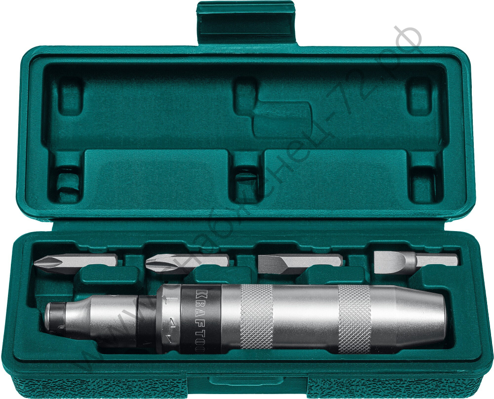 KRAFTOOL ID-6 6 предм., Ударно-поворотная отвертка (25555)