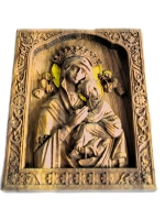 Освященная Страстная икона Божией Матери из дуба