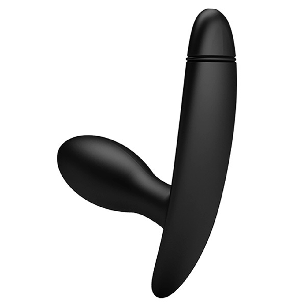 Черный анальный силиконовый стимулятор 2,5см с функцией расширения Pretty Love Drake BI-040115