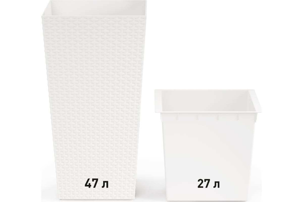 КАШПО НАПОЛЬНОЕ АЛЬТЕРНАТИВА РОТАНГ 340Х320Х615ММ БЕЛ М7128