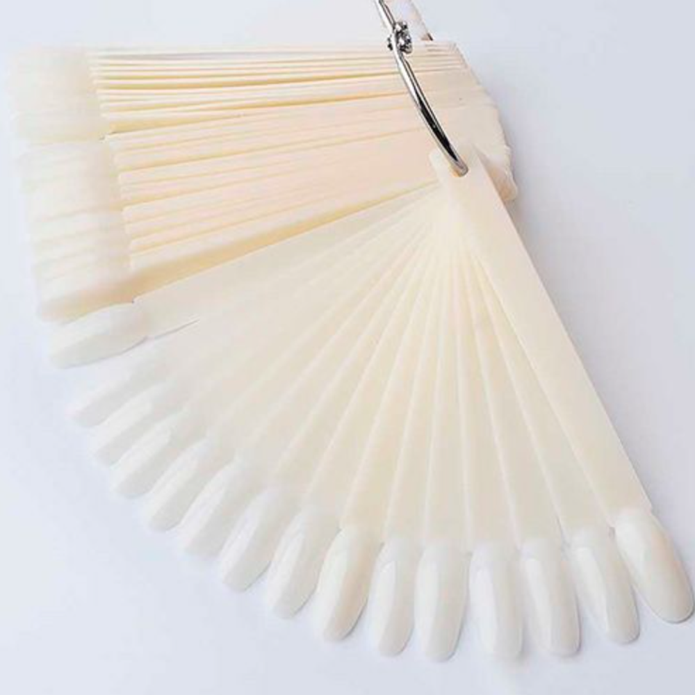 Monami Палитра веер на металлическом кольце Миндаль, цвет натуральный, 50шт