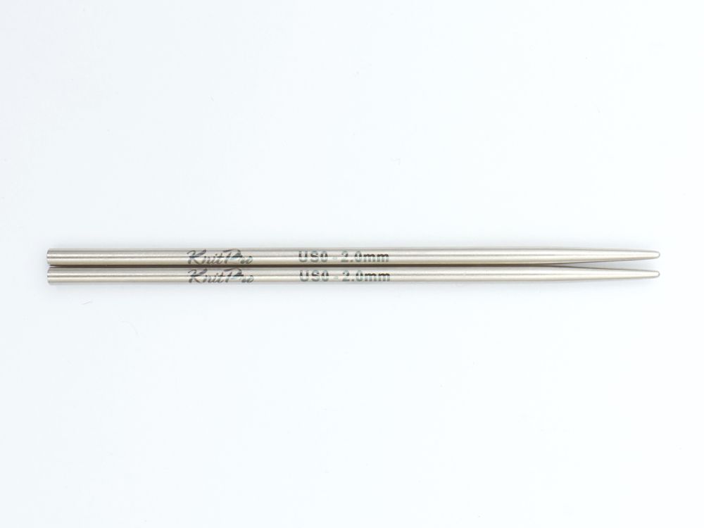 Спицы съемные мини Petite "Mindful" 10 см, нержавеющая сталь, серебристый, KnitPro