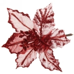 Украшение новогоднее «Пуансеттия-Вуаль» 15 см, Красный