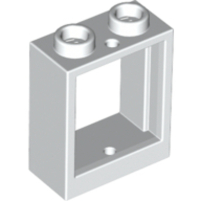 Lego Окно 1x2x2 плоский фасад (белый) 60592 / 4521210