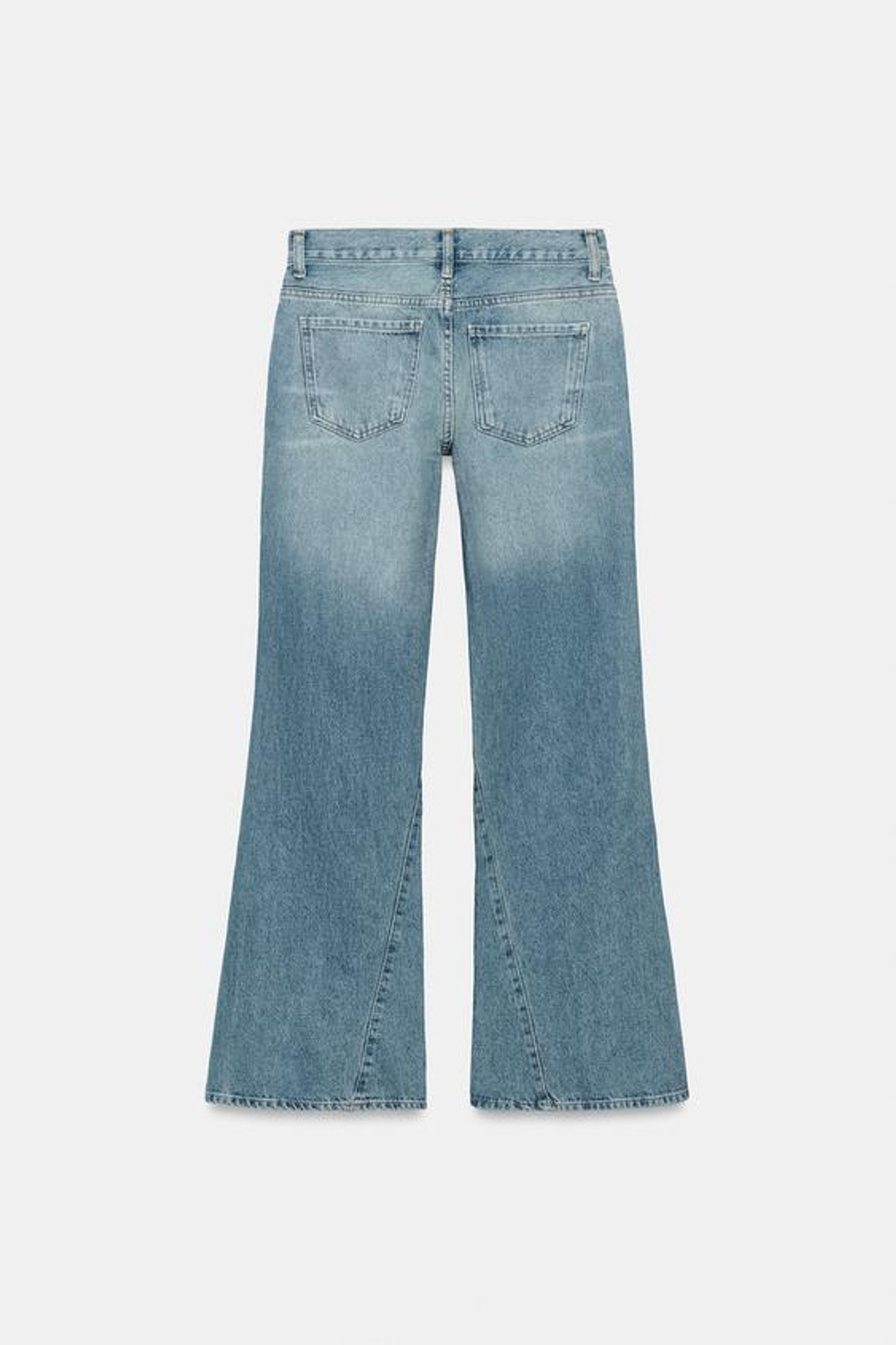 ZARA ДЖИНСЫ RELAXED-FLARE С НИЗКОЙ ПОСАДКОЙ — ZW COLLECTION, ВЫЦВЕТШИЙ СИНИЙ