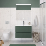 Тумба с раковиной подвесная BelBagno UNO-900-2C-SO-VO Еловый матовый, раковина белая BB-8099-90