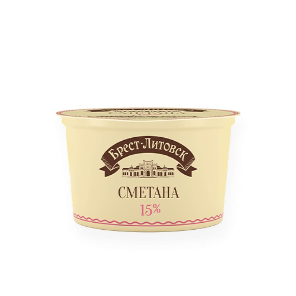 Сметана Брест-Литовск 15% 180 гр