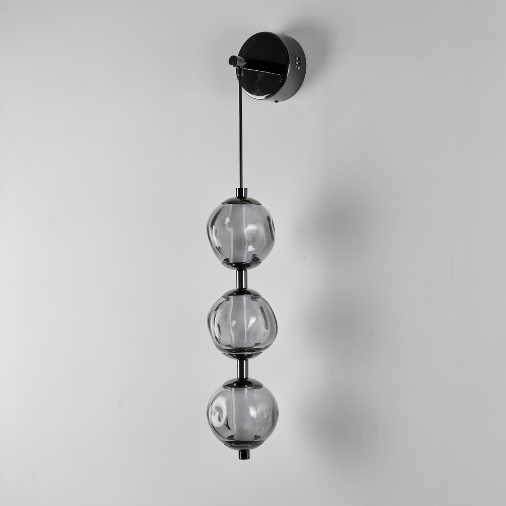 Настенный светильник OB2437 pearl black/smoke