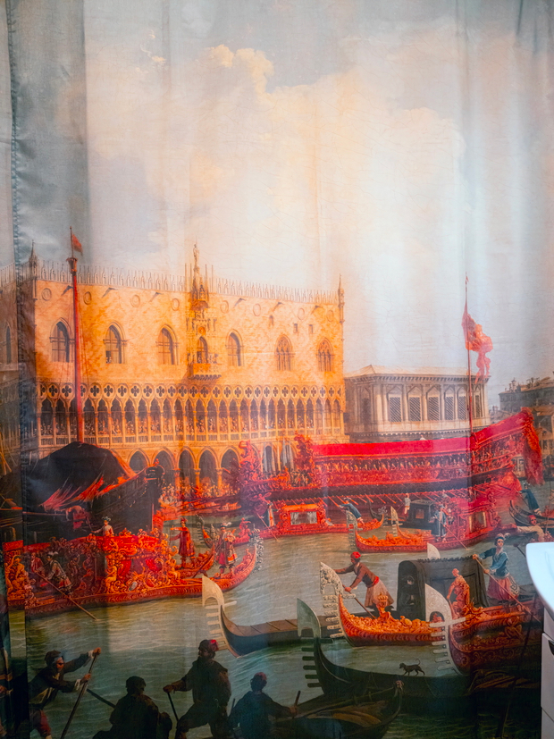 Комплект штор "Роскошная Венеция", по мотивам живописи итальянского художника Каналетто, картина «Возвращение Бучинторо к молу у Дворца дожей», около 1730 г.