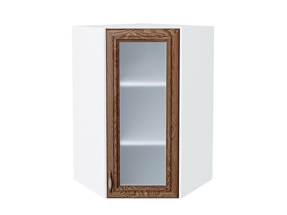 Шкаф верхний угловой остекленный Шале