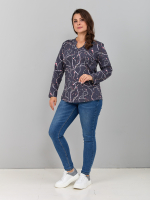 Блузка БЛ-22/серыйремни-цепи