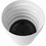 Кашпо для цветов пластиковое 2,25л d-18см «Бархан» Белый